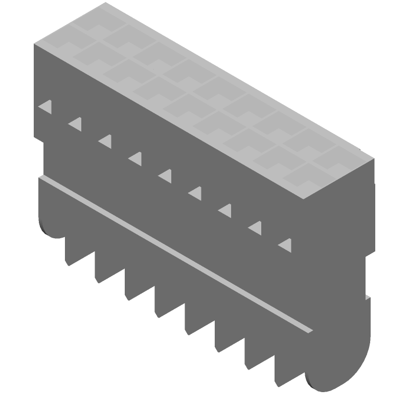18 Pos 2.54mm IDC Header, Female Socket, Straight, 3A, UL94 V-0