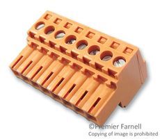 WEIDMULLER BL 3.5/8 Pluggable Terminal Block, 8 Ways, 300 V, 10 A, 3.5 mm, 22 AWG, 14 AWG