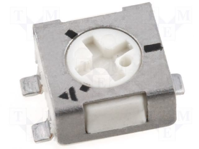 RESISTOR, TRIMMER, CERMET, 1 TURN(S), 0.25 W, 500 ohm, ROHS COMPLIANT
