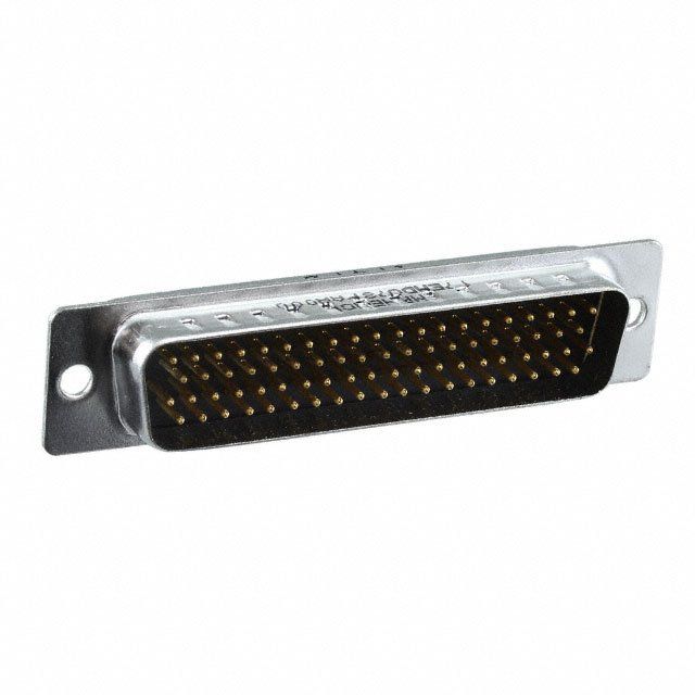 78 Pos D-Sub Connector, Male, Straight, Solder, Metal Body