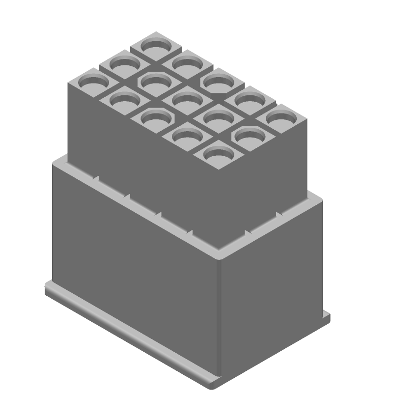15 Cir Wire-to-Wire Plug, 9.5A, 600V, 4.2mm Pitch