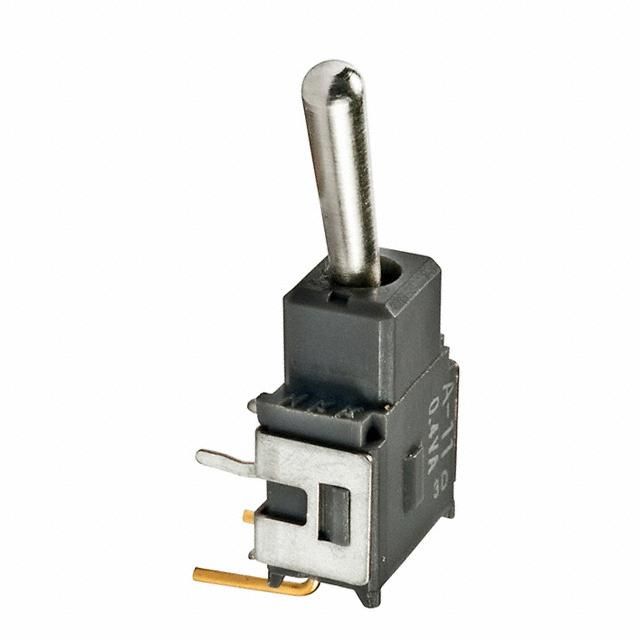 SPST Toggle Switch, 0.1A 28V, PC Pin, Non-Illuminated