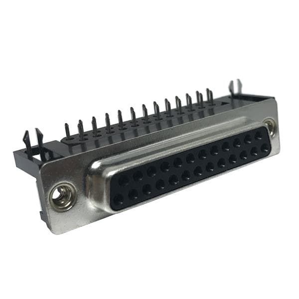 Filtered D-Sub 25 Pos RA Solder Thru-Hole Female Connector