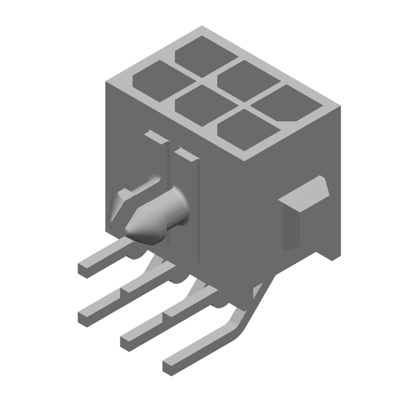 6 Pos, 5A, 250V, Wire-to-Board, Right Angle Power Connector