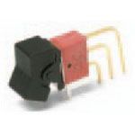Illuminated SPDT Rocker Switch, 7.5A 250VAC, PC Pins, Black