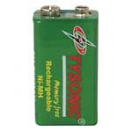 Battery Nimh 9VoltSize 8.4 Volts 200Mahrechargeable Snap Ter