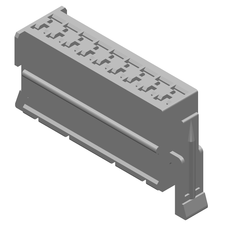 18 Pos 2 Row Wire-to-Board Receptacle, PBT, Black