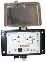 DATA INTERFACE PORT ETHERNET, 5PORT ALUM; No. of Ports:5; Interface Configuration:120V duplex GFCI receptacle, RJ45 jack; Housing Material:Aluminum; Highest NEMA Rating:4X; Protocol:Ethernet; Arc Flash Compliant:No