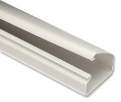 Wiring Ducts Solid Wall Rectangular with Cover Adhesive Polyvinyl Chloride White