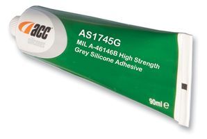ADHESIVE, SILICONE, HI TEMP, 90ML; Adhesive Type:Silicone - 1 Part; Dispensing Method:Tube; Adhesive Colour:Grey; Weight:-; Product Range:-; SVHC:No SVHC (17-Dec-2015); Volume:90ml; Adhesive Applications:Bonding, Electronics