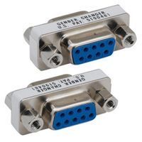 Rectangular Connector Adapter, 9 Contacts(Side1), 9 Contacts(Side2), Panel Mount, Female-Female, ROHS COMPLIANT
