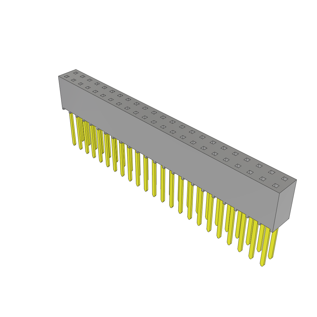 Conn Socket Strip SKT 46 POS 2.54mm Solder ST Top Entry Thru-Hole Tube