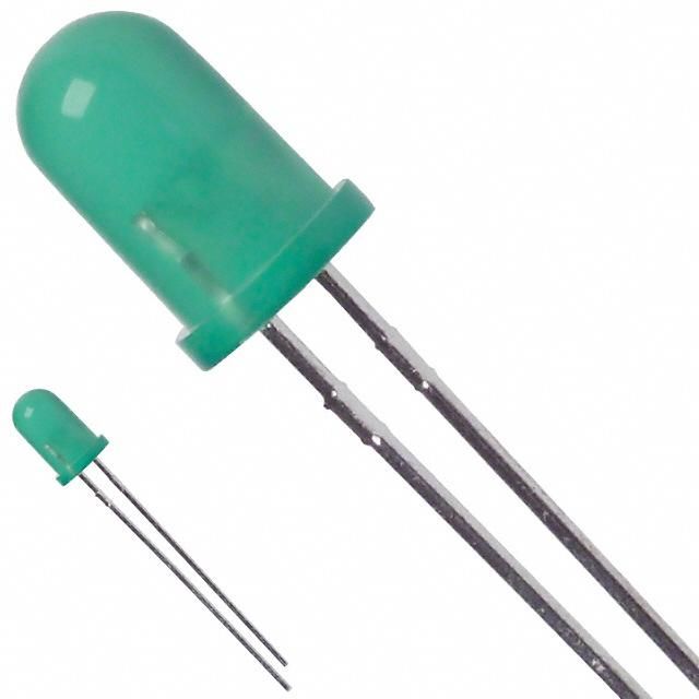 Green Diffused 5mm T-1 3/4 LED Emitter - 20mA, 565nm