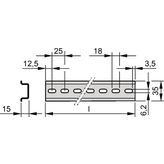 Support rail TS 35/15 (EN 50022), 62405-010, Schroff