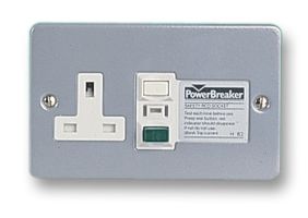 SOCKET, TWIN RCCB, METAL