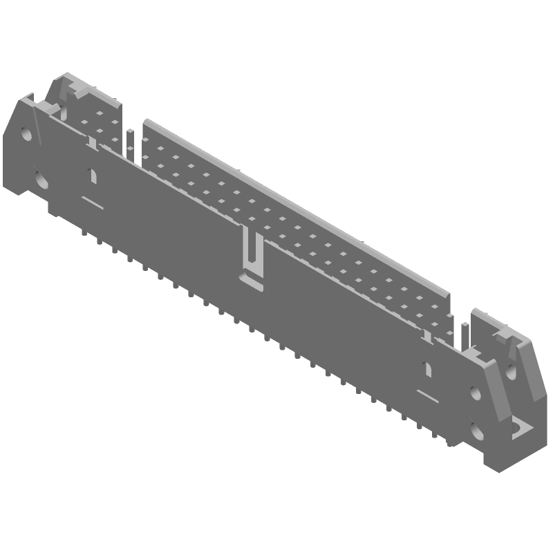 50 Pos 2.54mm Shrouded Header HDR, 1A, Gold, Straight, Thru-Hole