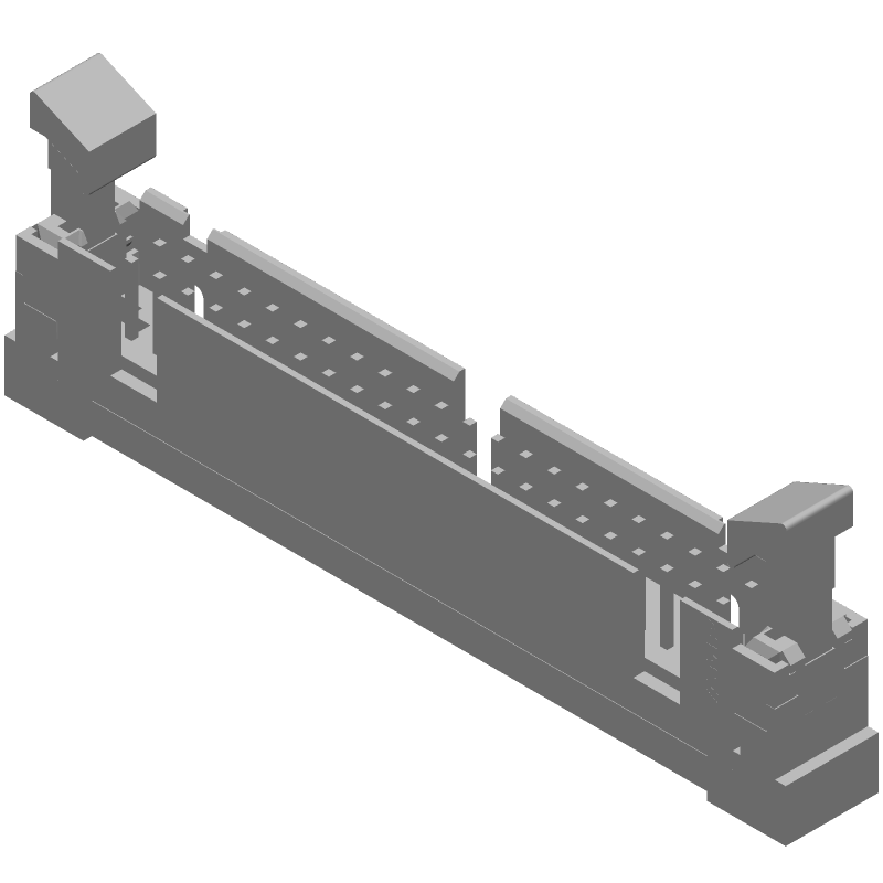 44 Pos 2 Row Vertical I/O Connector, Gold Pin, 1A, UL94 V-0