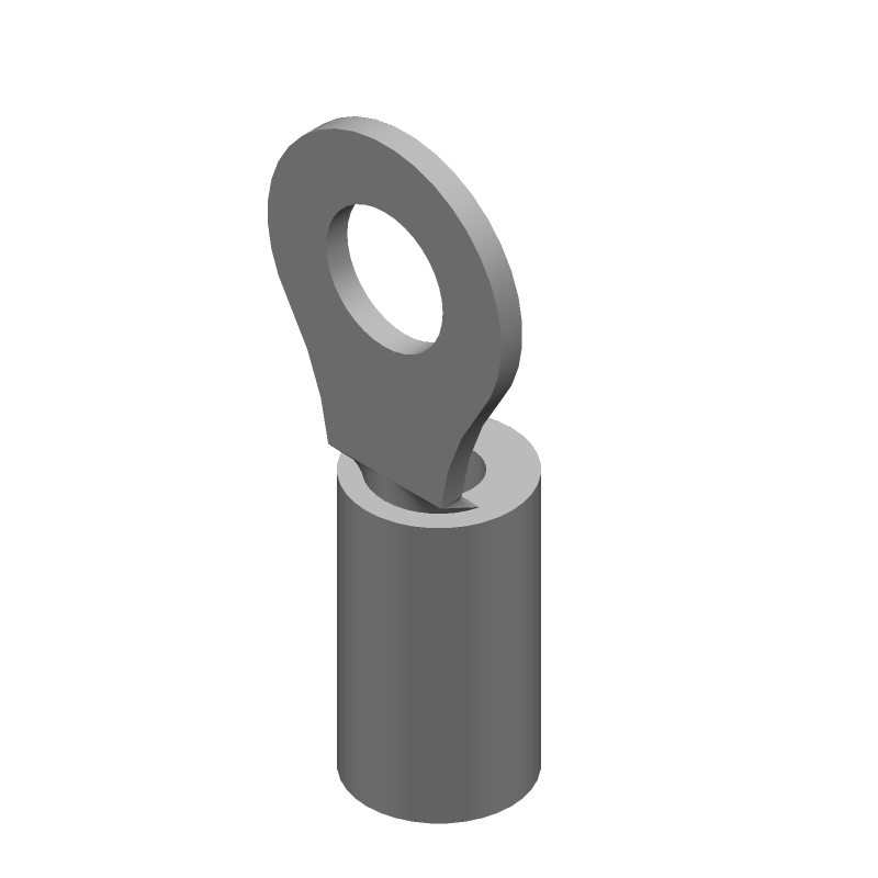 Ring Terminal, 14-16AWG, Copper, Tin, Blue, 600V