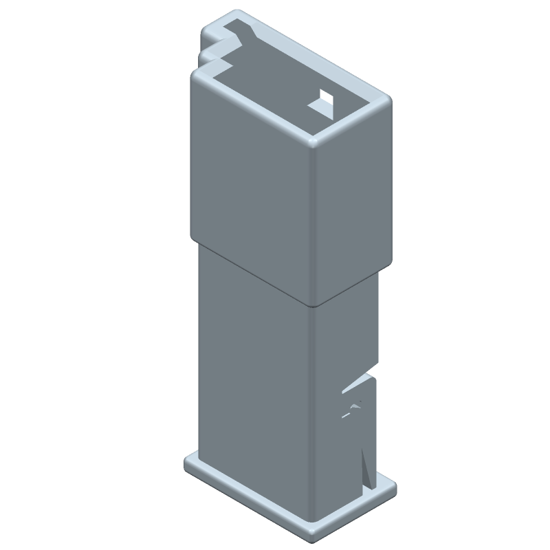 3 Pos 2.54mm Crimp Wire Housing, Male Pin, PBT, Black
