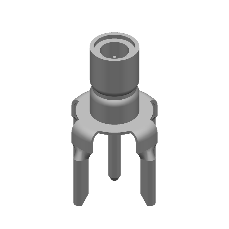 SMB Female RF Connector, 4GHz, 50R, Vertical PCB Mount