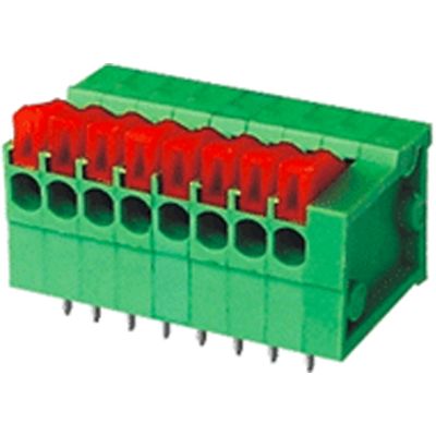 Conn;  Term Blk;  Euro;  Push-Button;  Horizontal;  6A;  26-18 AWG;  2.50mm;  3 Circuits