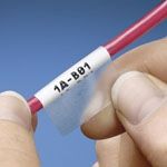Printable Polyester Cable Markers - White, 1" x 2.25"
