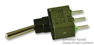SPDT Toggle Switch, 6A 250VAC, ON-ON, PC Mount