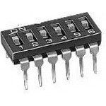 10-Pos SPST Slide DIP Switch, 25mA 24VDC, Thru-Hole, 2.54mm Pitch