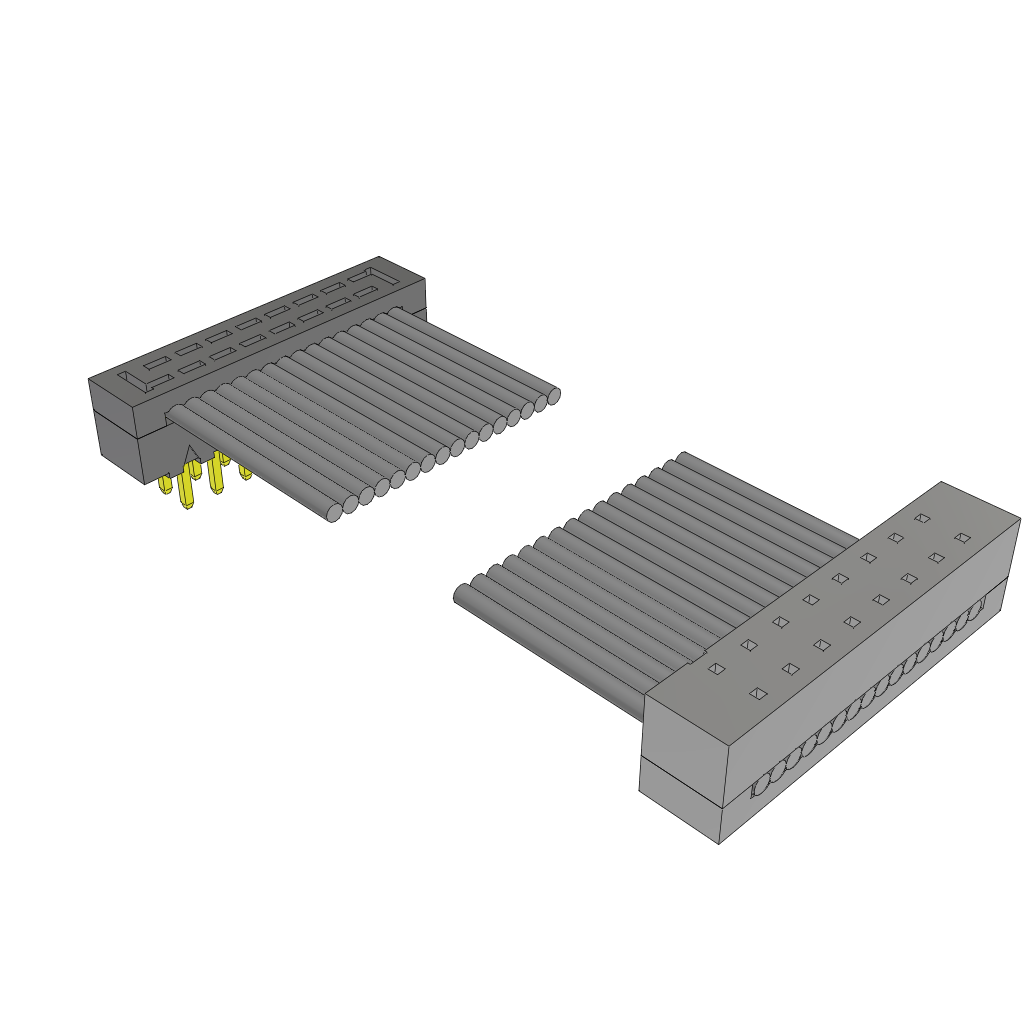 Cable Assembly Flat 0.057m 28AWG IDC Connector to IDC Connector 16 to 16 POS SKT-SKT/SKT IDT-IDT/IDT Bulk