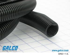 SPLIT LOOM 1 1/4 INCH BLK 25 FT