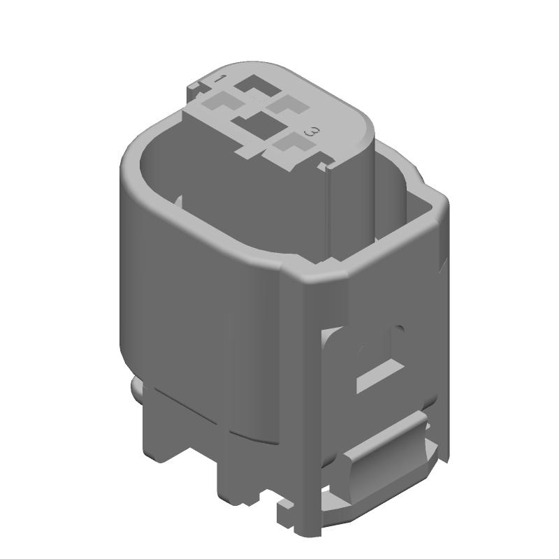 3 Pos Crimp Wire Housing, Female Socket, PBT, 7.5A, 50V