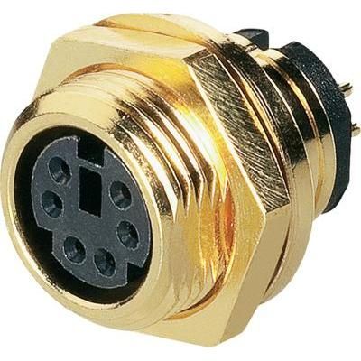 mini DIN connector Socket, vertical vertical Number of pins: 6 BKL Electronic 0204126 1 pc(s)