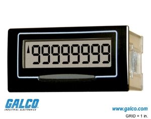 Counter;  8 Digit LCD;  10-110VDC or 10-240VAC Input;  Screw Term;  IP65;  Backlight