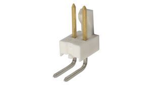 2 Pos 1 Row Male RA Solder Header, 2.54mm Pitch