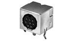 4 Pos DIN 41612 Receptacle, Shielded, Right Angle, Through Hole
