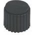 Control Knob, Round Nylon Black 15.24mm 17.78mm