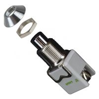 Switch Push Button N.C. SPST Curved Round Plunger 8A 250VAC 24VDC Momentary Contact Panel Mount Screw