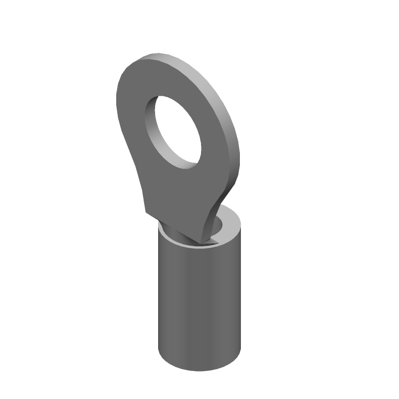 Ring Terminal, 16-14AWG Copper, Tin Plated, Crimp