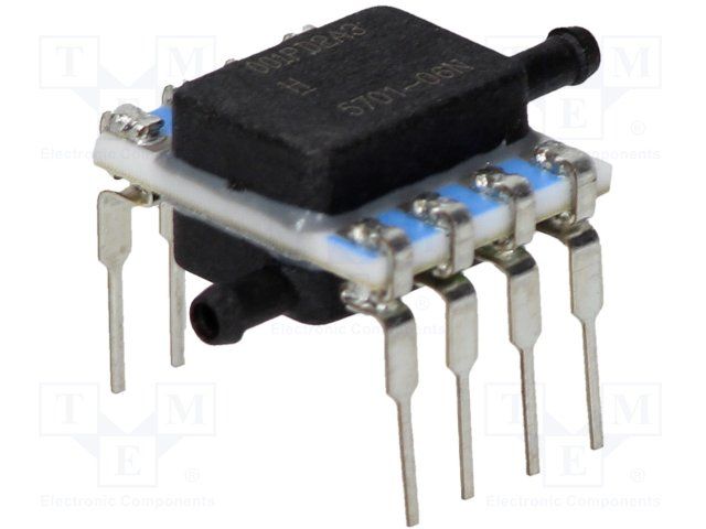 Peizoresistive Sensor, Differential, -1Psi Min, 1Psi Max, 0.25%, 0.20-0.80V, Rectangular, Through Hole Mount, ROHS COMPLIANT, CERAMIC, DIP-8