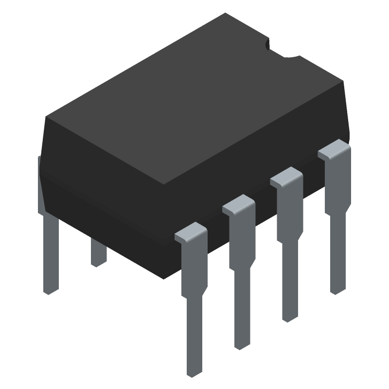Half Bridge Based MOSFET Driver, PDIP8, PLASTIC, MS-001AB, DIP-8