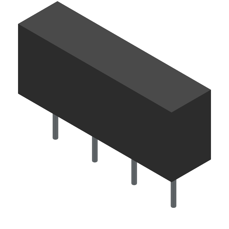 5VDC Reed Relay, SPST, 200mA, 24VDC, Through Hole