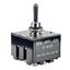 Switch Toggle ON OFF ON 3PDT Round Lever Screw Lug 30A 250VAC 30VDC Panel Mount with Threads