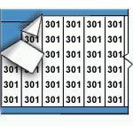 Cable Markers Pre-Marked Adhesive Vinyl White