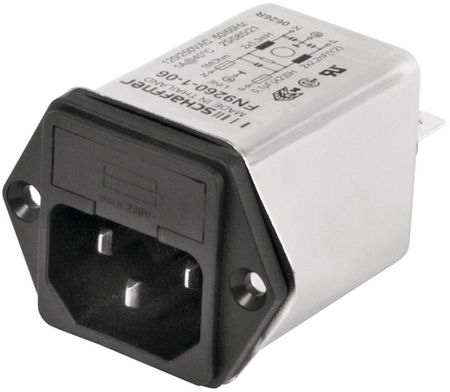 Power Entry Module Filtered M 3 POS 250VAC 2A Fuse ST 1 Port
