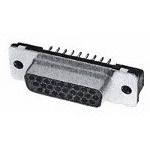 26 Pos Female D-Sub Connector, 1.5A, 250V, Gold/Tin Contacts, Vertical TH