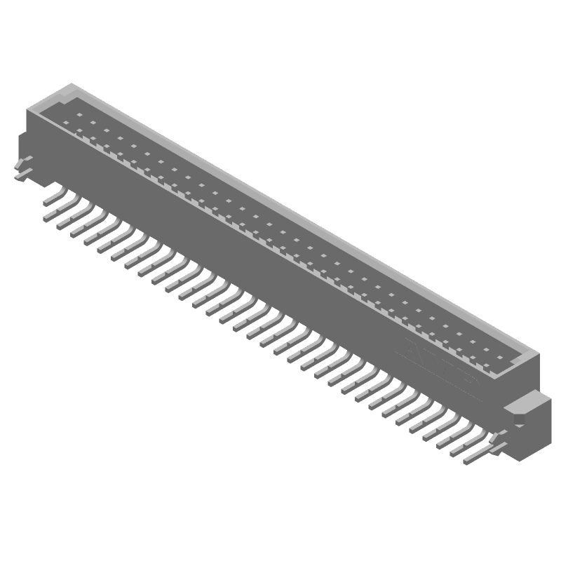 64 Pos 2.54mm RA Solder Thru-Hole Backplane Connector