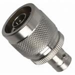 BNC to N RF Adapter, 50 Ohm, Straight, Cable Mount, Female-Male