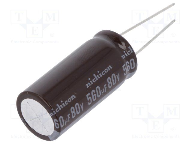 560uF 80V Radial Aluminum Electrolytic Capacitor 1.3A 105C