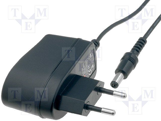 6W 18V 0.33A AC/DC Wall Adapter, 2-Pole Euro Plug
