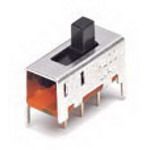 DPDT Slide Switch, 0.3A 125VAC, Thru-Hole PC Pins